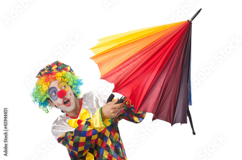 Foto: Funny clown on the white Funny clown on the white