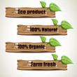 Wooden Eco signs