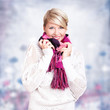 junge Frau in Winterkleidung
