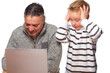 Photo: boy desperates to teach his grandfather pc using boy desperates to teach his grandfather pc using