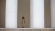 Beautiful little model in white cloth
