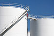 White storage tanks