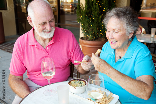 Photo: Dating Seniors Enjoy Appetizer Dating Seniors Enjoy Appetizer