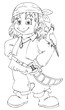 Pirat, Piratin, Kind, Mädchen, Karneval