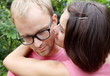 Young Couple Man and Woman Embracing