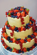 Fruity and colourful wedding cake