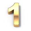 3d Gold metal numbers - number 2