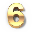 3d Gold metal numbers - number 9