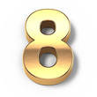 3d Gold metal numbers - number 9