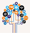 Vector: Social media networks business tree plan Social media networks business tree plan