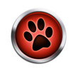 Illustration: Paw button red Paw button red
