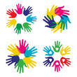Multicolor diversity hands set