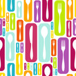 Cutlery silhouette icons pattern background