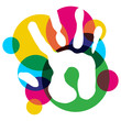 Vector: Multicolor diversity hand isolated Multicolor diversity hand isolated