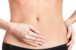 Slim belly, isolated, white background