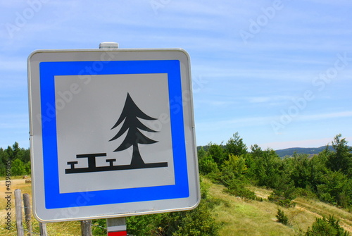 Photo: panneau, aire de pique-nique panneau, aire de pique-nique