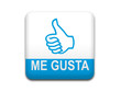 Boton cuadrado blanco ME GUSTA