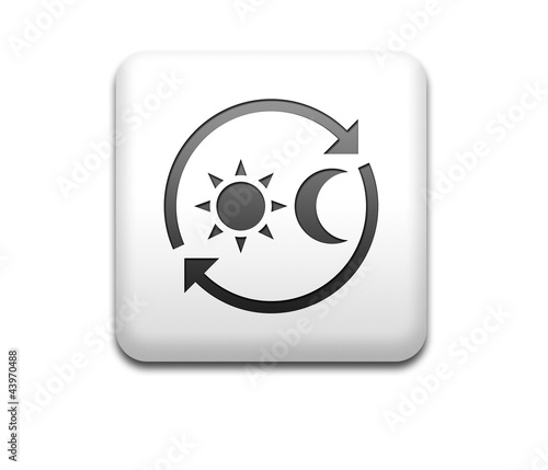 Illustration: Boton cuadrado blanco simbolo 24 H Boton cuadrado blanco simbolo 24 H