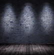 Innenraum mit drei Spots