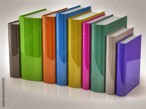 Ilustración: Stack of colorful books Stack of colorful books