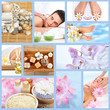 Beautiful Spa massage collage.