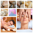 Beautiful Spa massage collage.