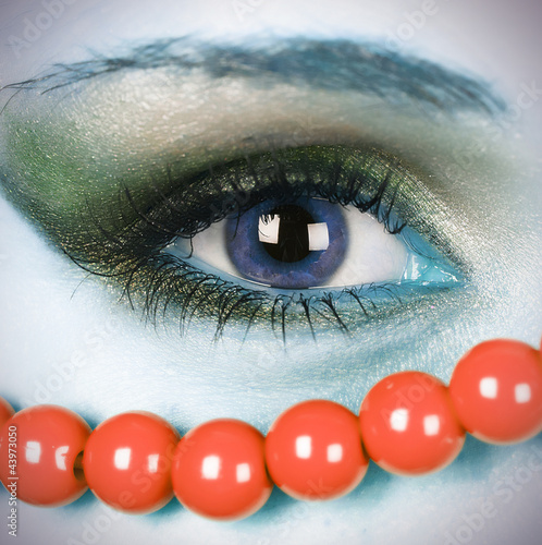 Photo: Fashion woman eye makeup. Fashion woman eye makeup.
