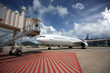 Photo: Parked aircraft parked in the airport Parked aircraft parked in the airport