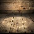 dark wooden table with empty space