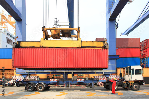 Photo: container operation in port container operation in port