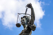 Statue of Lady Justice in front of the Romer in Frankfurt