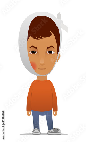 Vector: Cartoon guy with a toothache Cartoon guy with a toothache