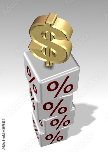 Illustration: percentage and dollar percentage and dollar