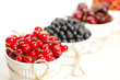 Wild berries in bowls
