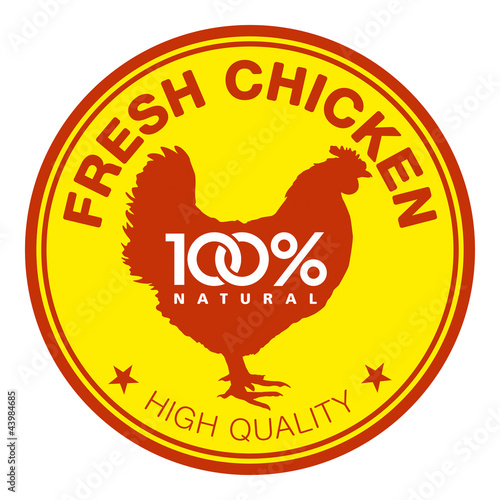 Vector: Fresh chicken label Fresh chicken label