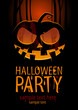 Halloween Party Design template, with pumpkin.