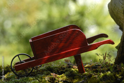 Photo: wooden wheelbarrow wooden wheelbarrow