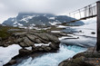 Sommerbrücke im Hardangervidda Nationalpark in Norwegen