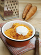 Grated carrot with  sour cream