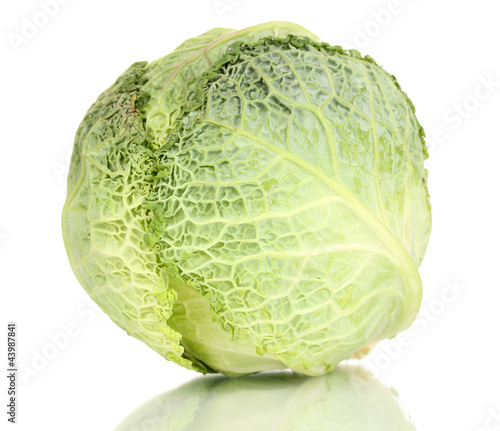 Photo: fresh cabbage isolated on white fresh cabbage isolated on white