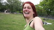 Video: Young Woman spinning and laughing Handheld video Young Woman spinning and laughing Handheld video