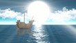 Video: sailing ship Through sun rays sailing ship Through sun rays