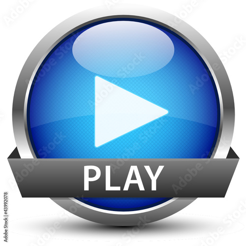 Vector: Play Button Blau Play Button Blau
