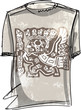 Grunge inca tee. Vector illustration