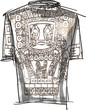 Grunge inca tee. Vector illustration