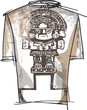 Grunge inca tee. Vector illustration