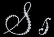 Diamond alphabetic uppercase and lowercase letters of "S"