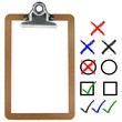 Klemmbrett mit Checkbox Set