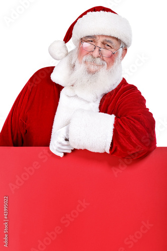 Foto: Santa wit blank billboard Santa wit blank billboard