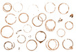 Brown stains of coffee collection